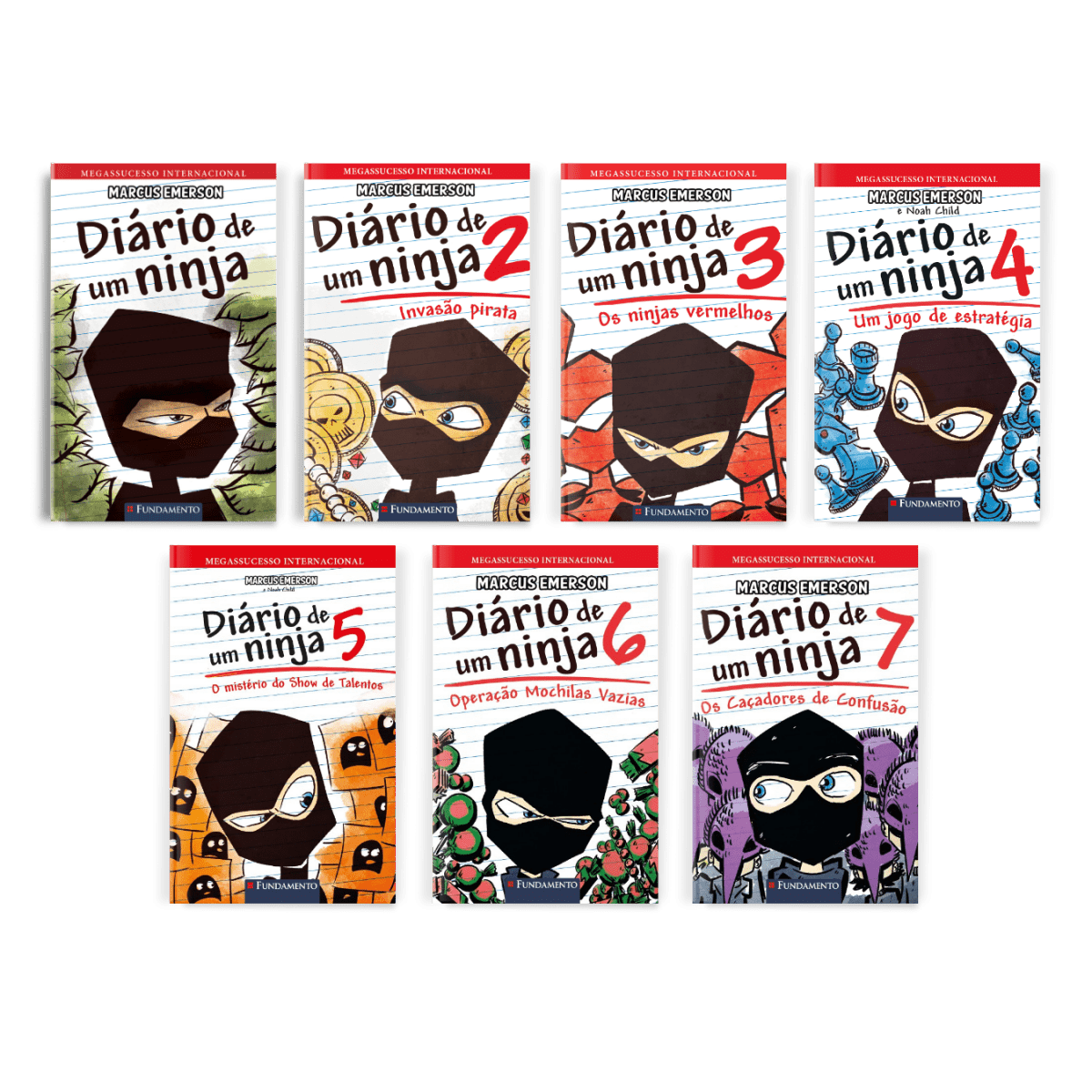 Kit Diário de Um Ninja - 7 Livros (1 ao 7) - Editora Fundamento livro_infantil