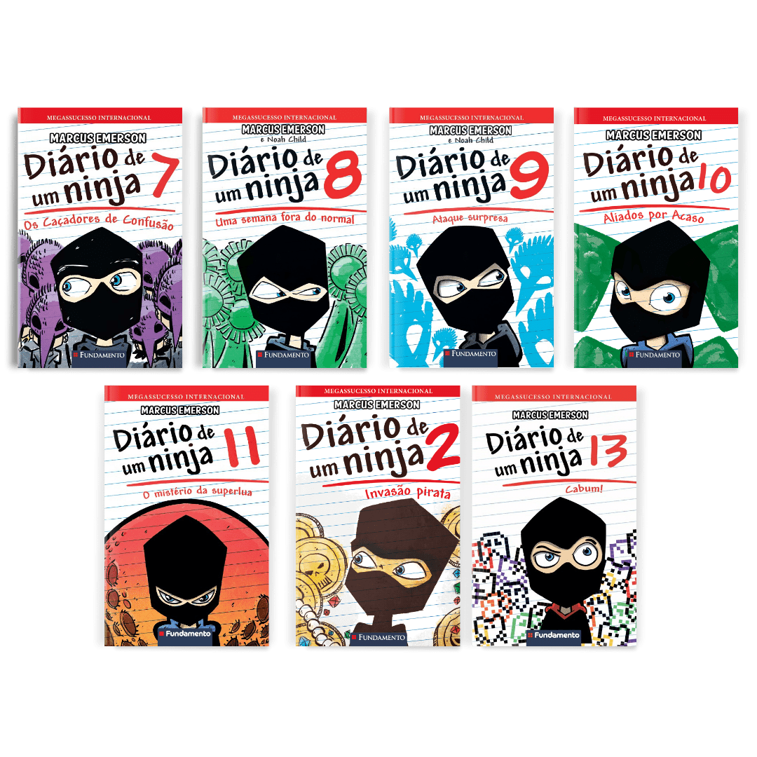 Kit Diário de Um Ninja - 7 Livros (7 Ao 13) - Editora Fundamento livro_infantil