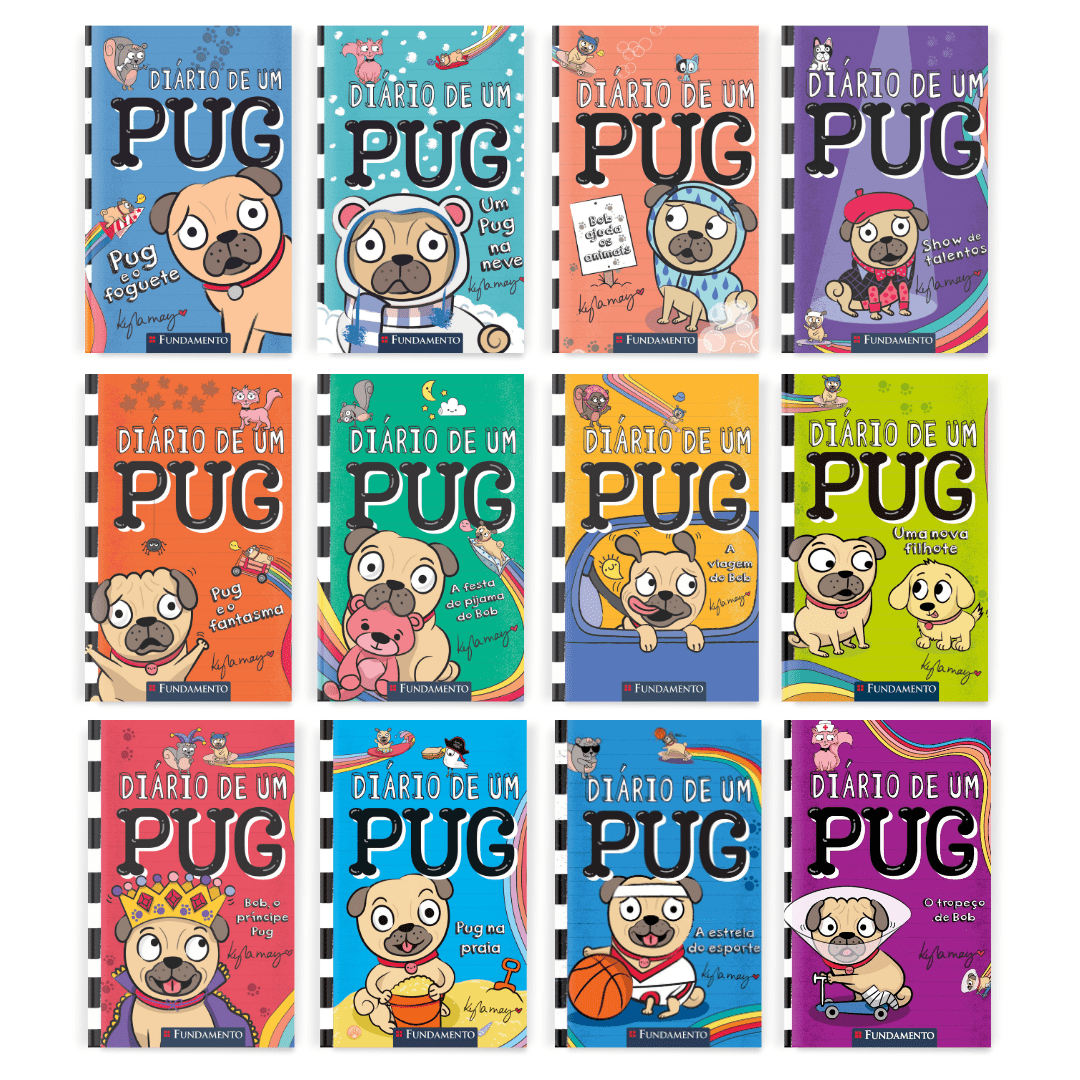Kit Diário de Um Pug - 12 Livros (1 ao 12) - Editora Fundamento livro_infantil