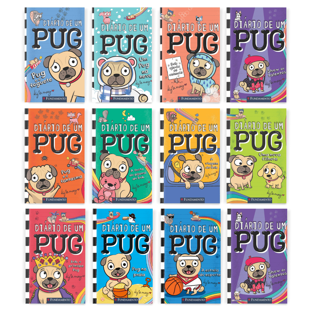 Kit Diário de Um Pug - 12 Livros (1 ao 12) - Editora Fundamento livro_infantil