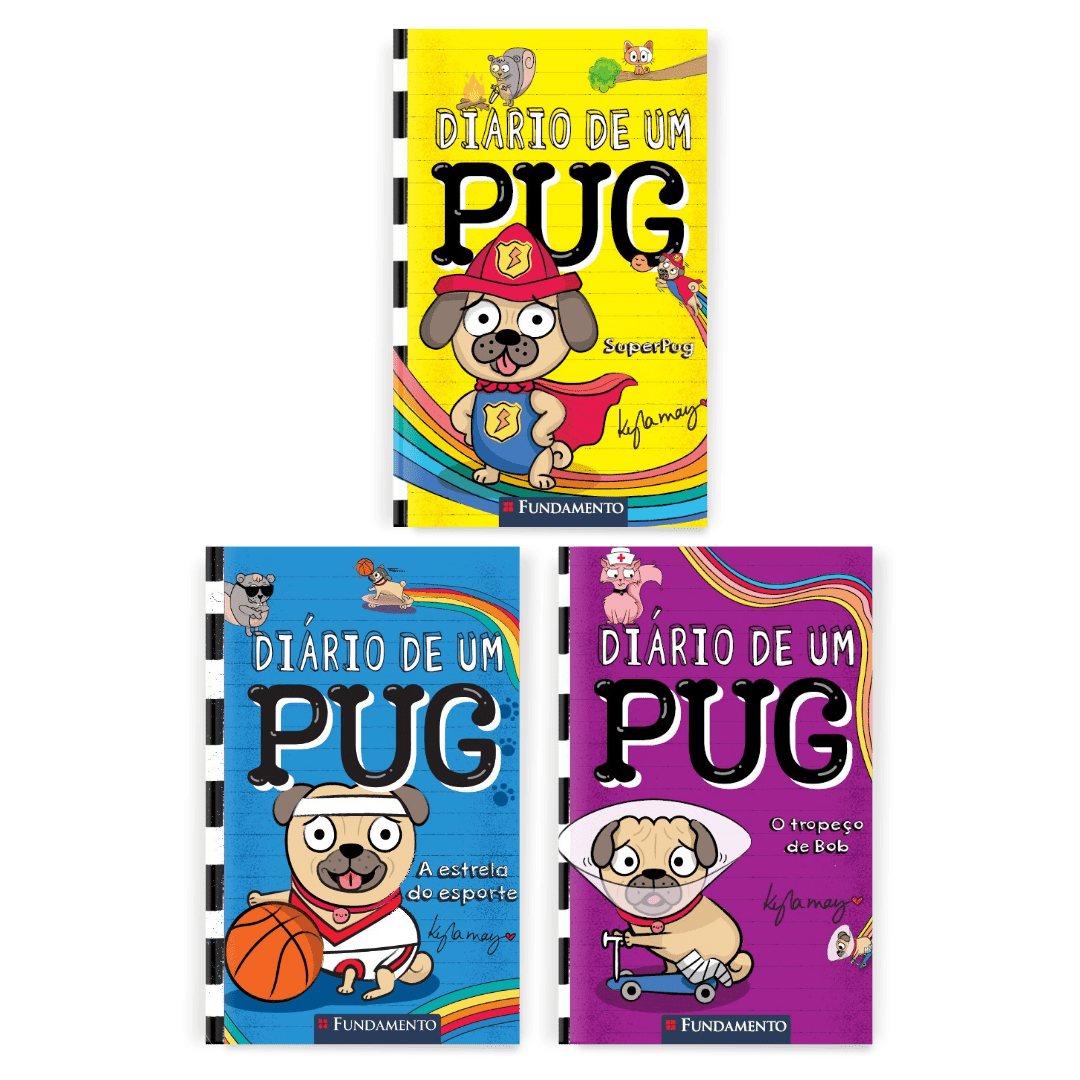 Kit Diário de Um Pug - 3 Livros (11 ao 13) - Editora Fundamento livro_infantil