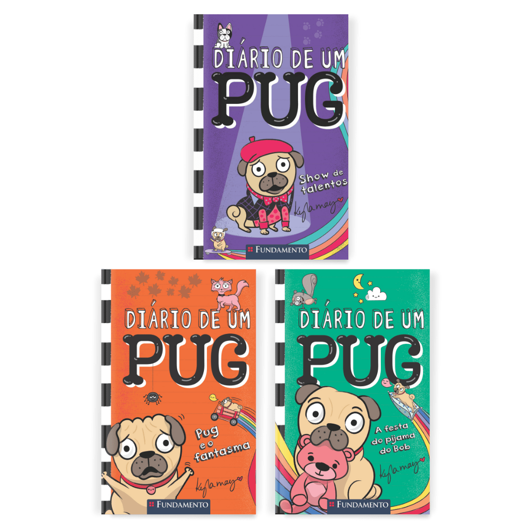 Kit - Diario de Um Pug - 3 Livros (4,5 e 6) - Editora Fundamento livro_infantil
