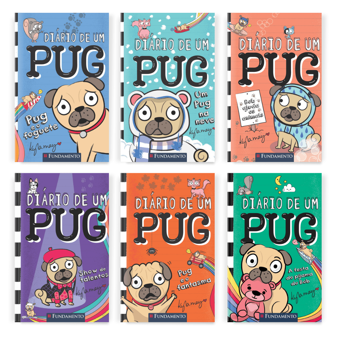Kit Diário de um Pug - 6 Livros (1 ao 6) - Editora Fundamento livro_infantil