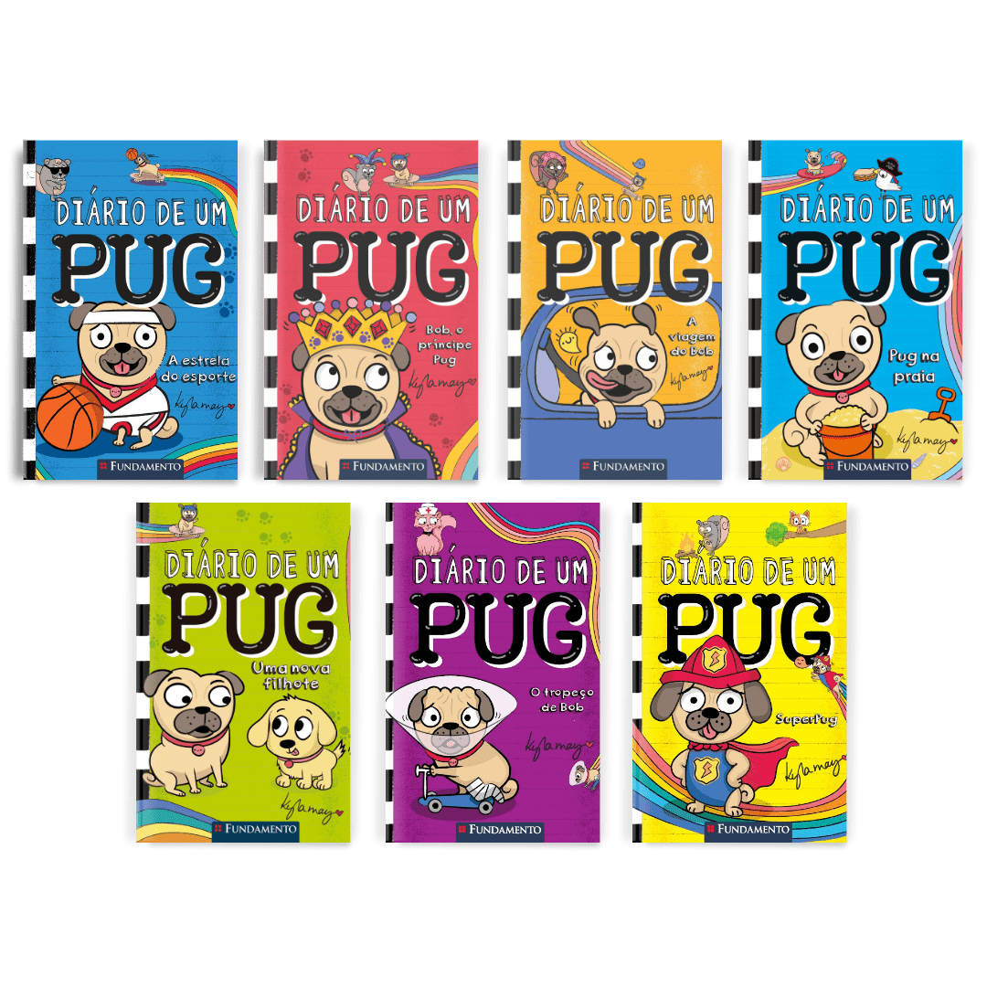 Kit Diário de Um Pug - 7 Livros (7 ao 13) - Editora Fundamento livro_infantil