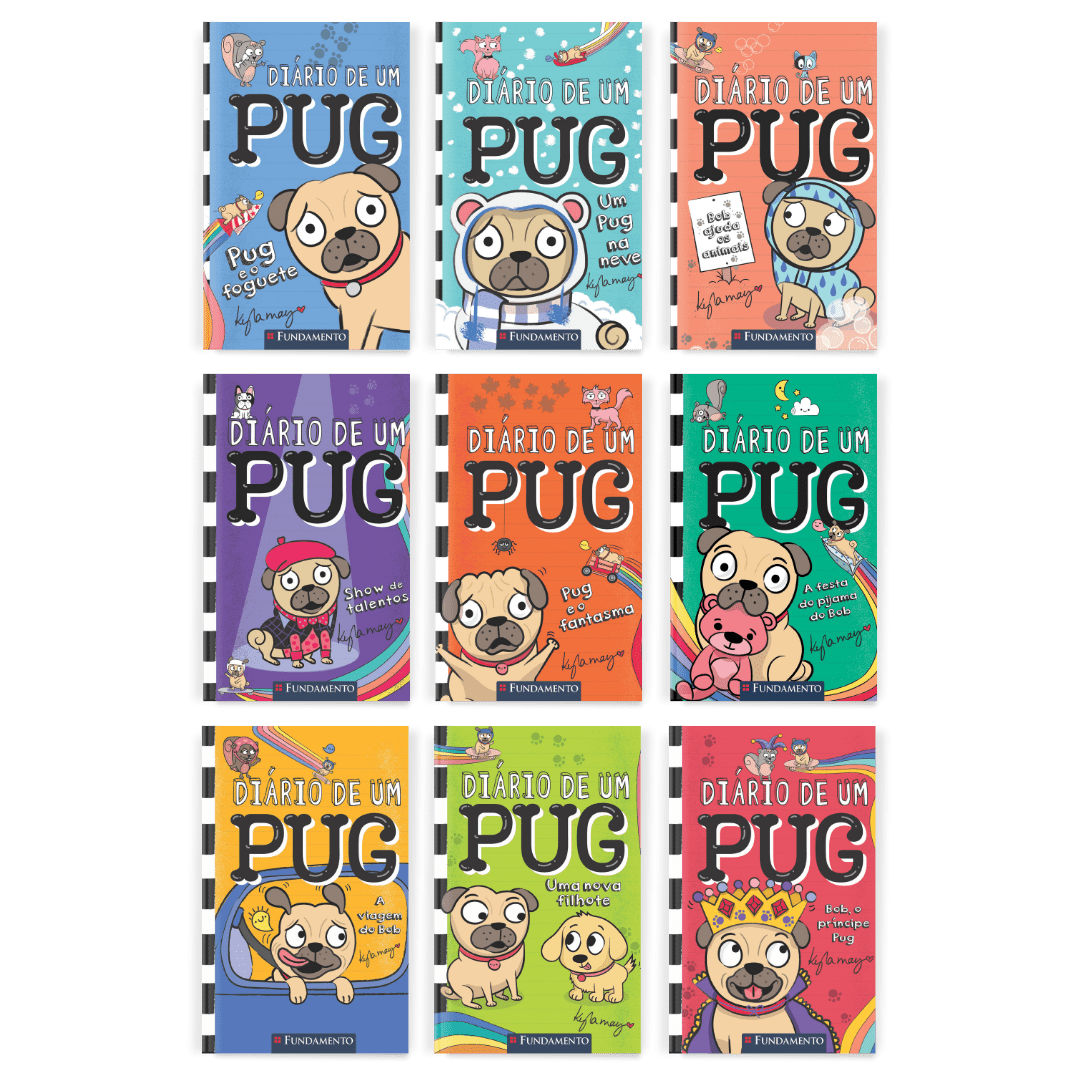 Kit Diário de Um Pug - 9 Livros (1 ao 9) - Editora Fundamento livro_infantil