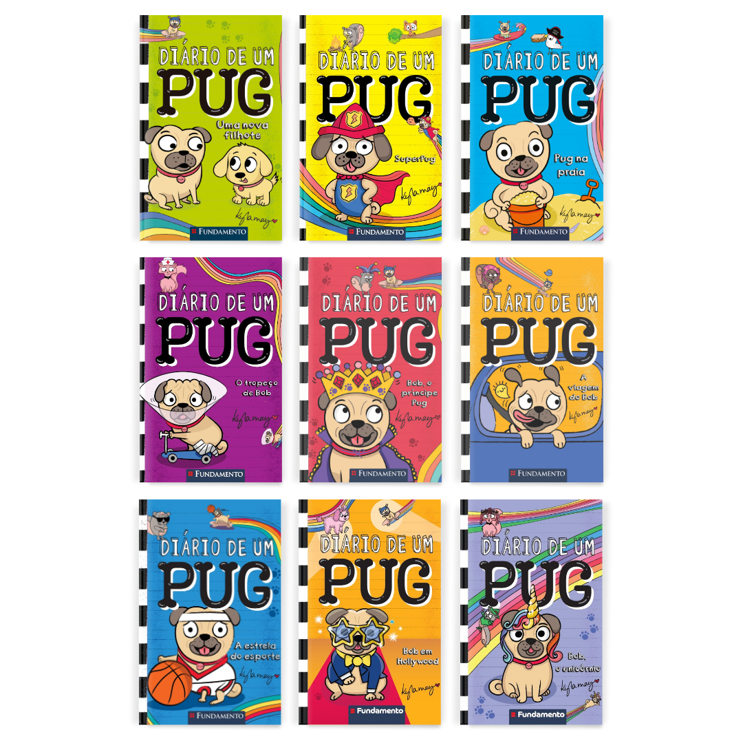 Kit Diário de Um Pug - 9 Livros (7 ao 15) - Editora Fundamento livro_infantil