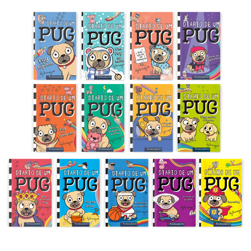 Kit Diário de Um Pug Coleção Completa - 13 Livros - Editora Fundamento livro_infantil