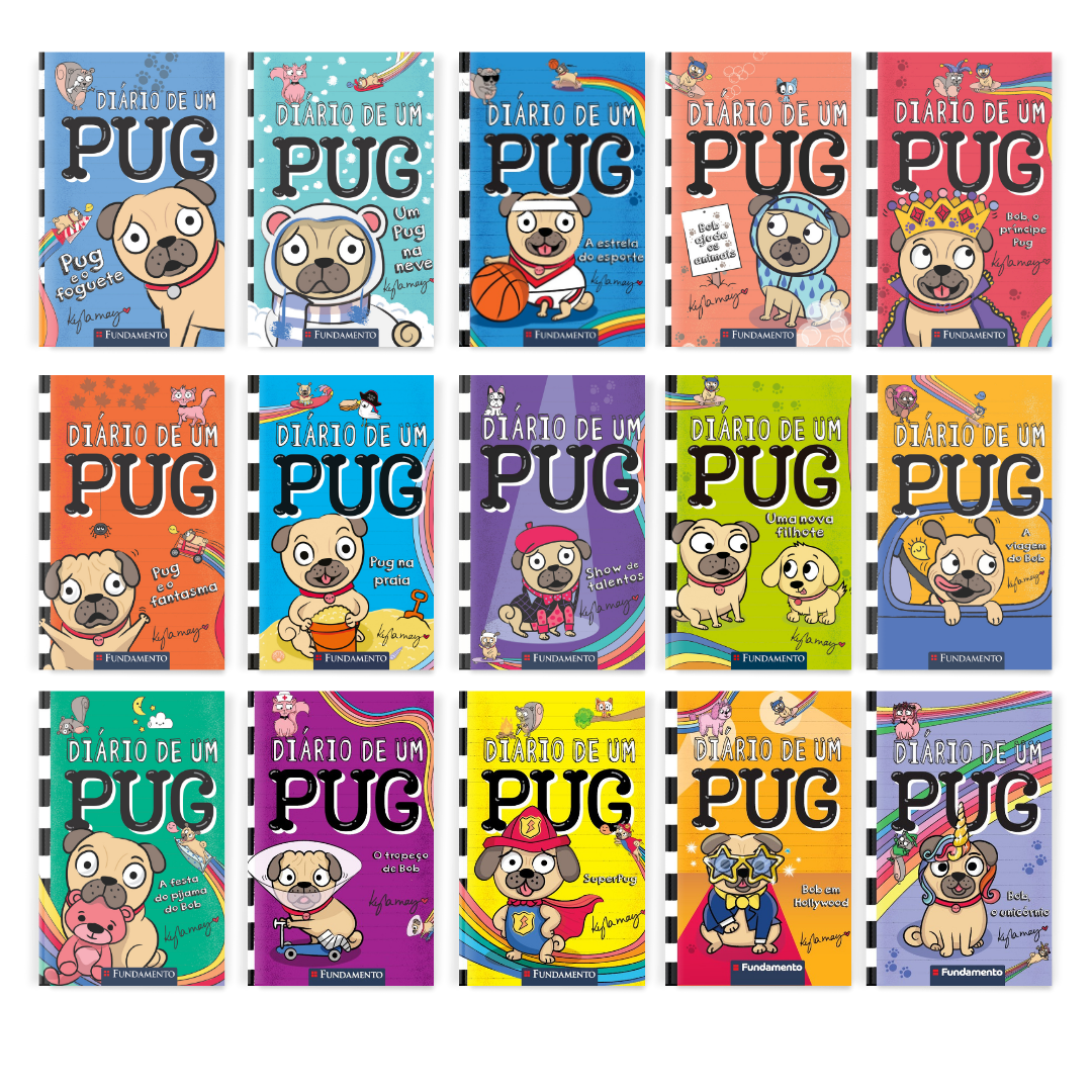 Kit Diário de Um Pug Coleção Completa - 15 Livros - Editora Fundamento livro_infantil