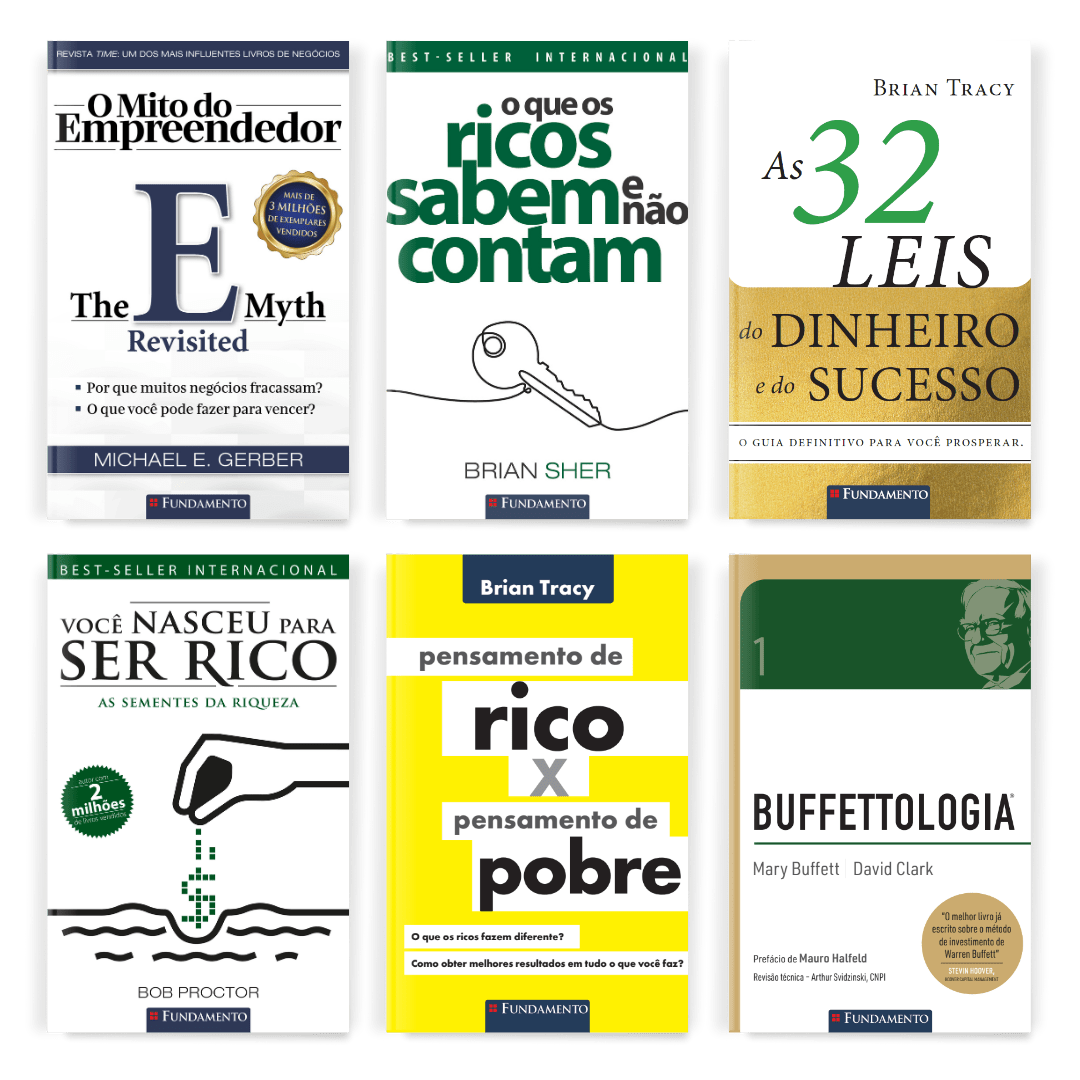 Kit Educação Financeira - 6 Livros Best - Sellers - Editora Fundamento livro_infantil