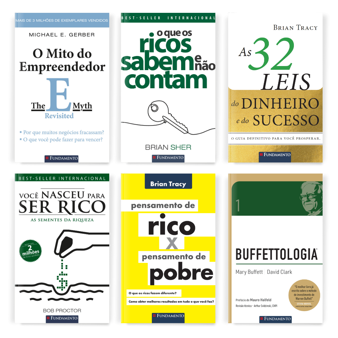 Kit Educação Financeira - 6 Livros Best - Sellers - Editora Fundamento livro_infantil