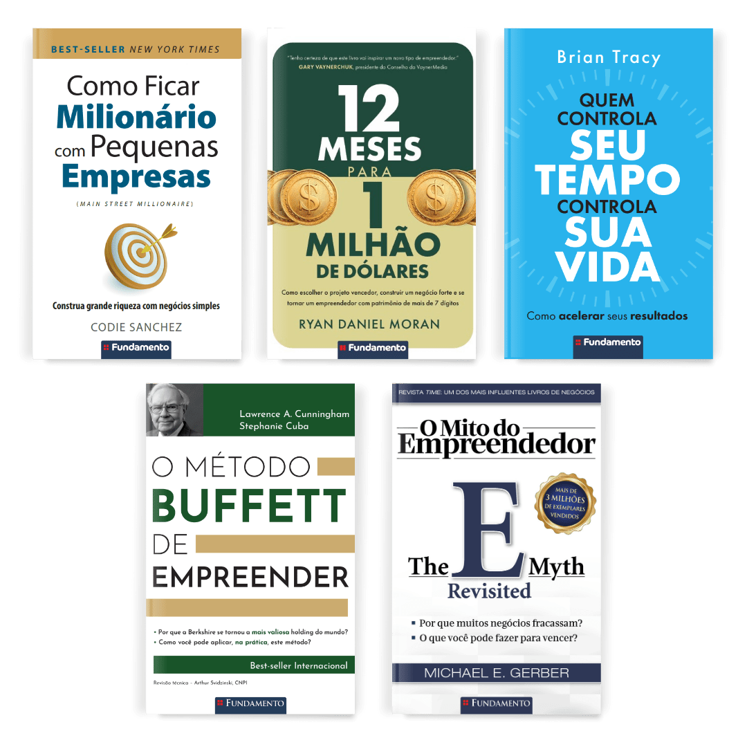 Kit Empreendedor - 5 Livros Best-sellers - Editora Fundamento livro_infantil