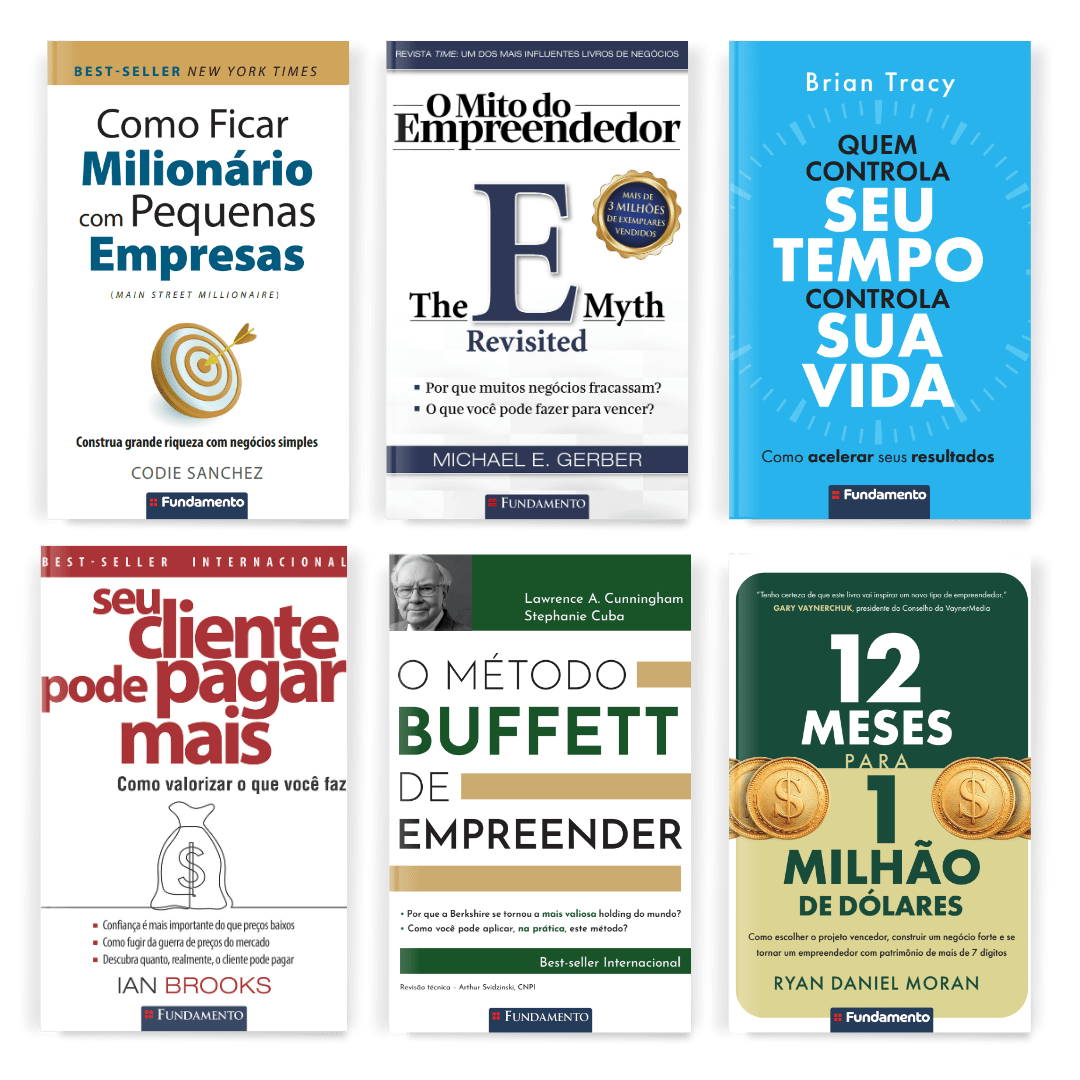 Kit Empreendedor - 6 Livros Best-Sellers - Editora Fundamento livro_infantil
