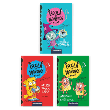 Kit Escola de Monstros - 3 Livros - Editora Fundamento livro_infantil