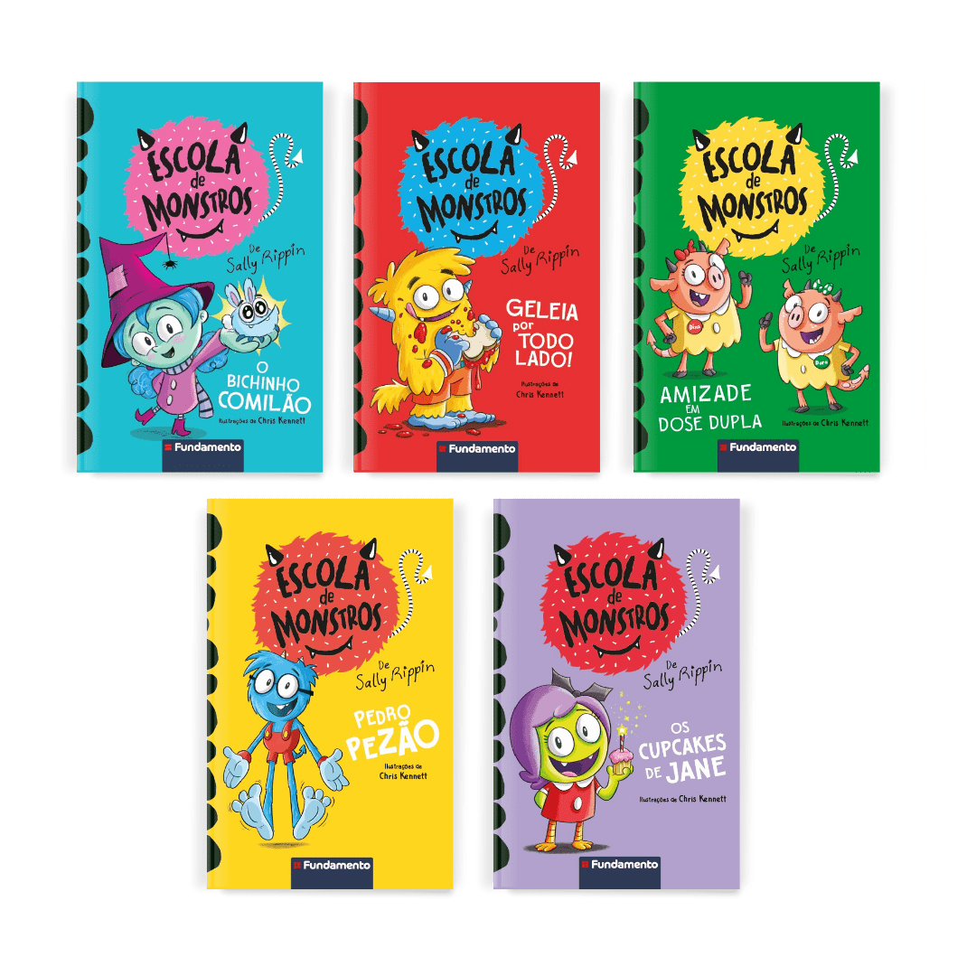 Kit Escola de Monstros - 5 Livros - Editora Fundamento livro_infantil