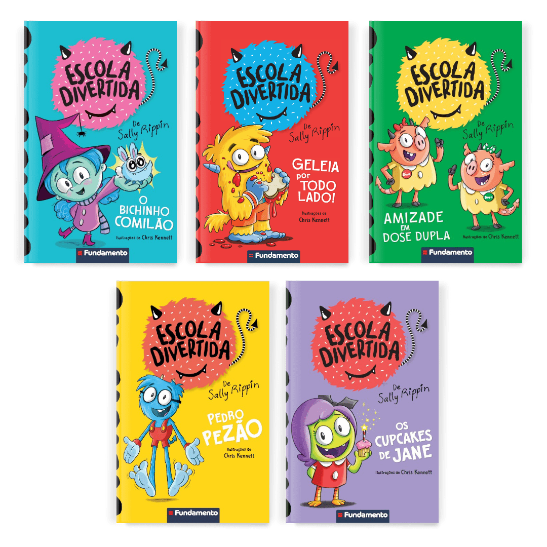 Kit Escola Divertida - 5 Livros - Editora Fundamento livro_infantil