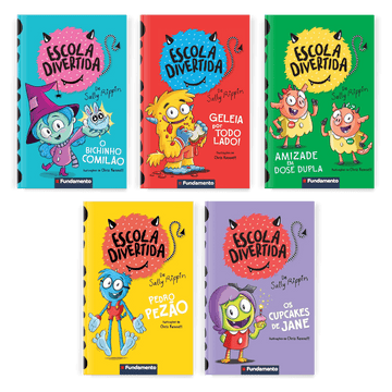 Kit Escola Divertida - 5 Livros - Editora Fundamento livro_infantil