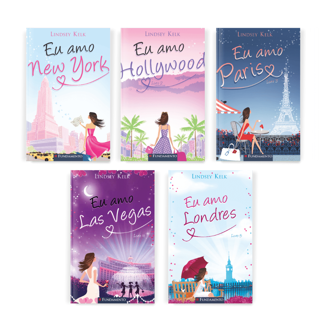Kit Eu Amo New York, Las Vegas, Paris, Hollywood e Londres (5 Livros) - Editora Fundamento livro_infantil