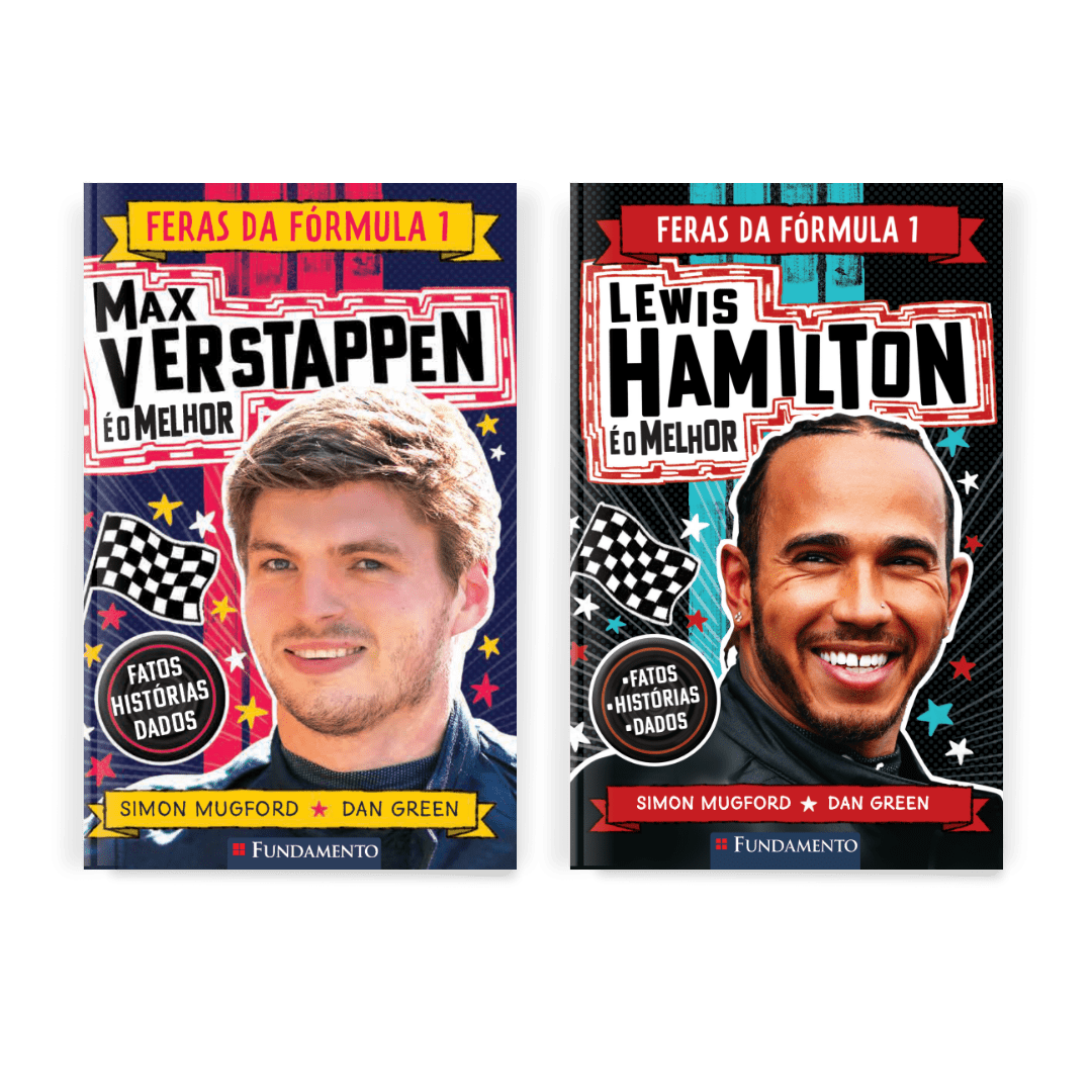 Kit Feras da Fórmula 1: Verstappen + Hamilton - Editora Fundamento livro_infantil