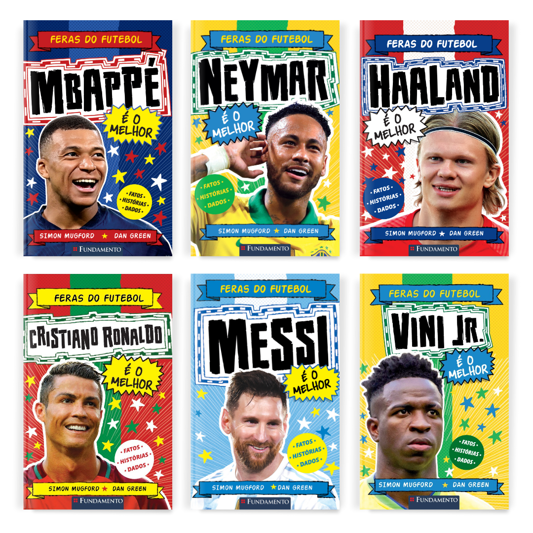 Kit Feras do Futebol - 06 Livros - Editora Fundamento livro_infantil