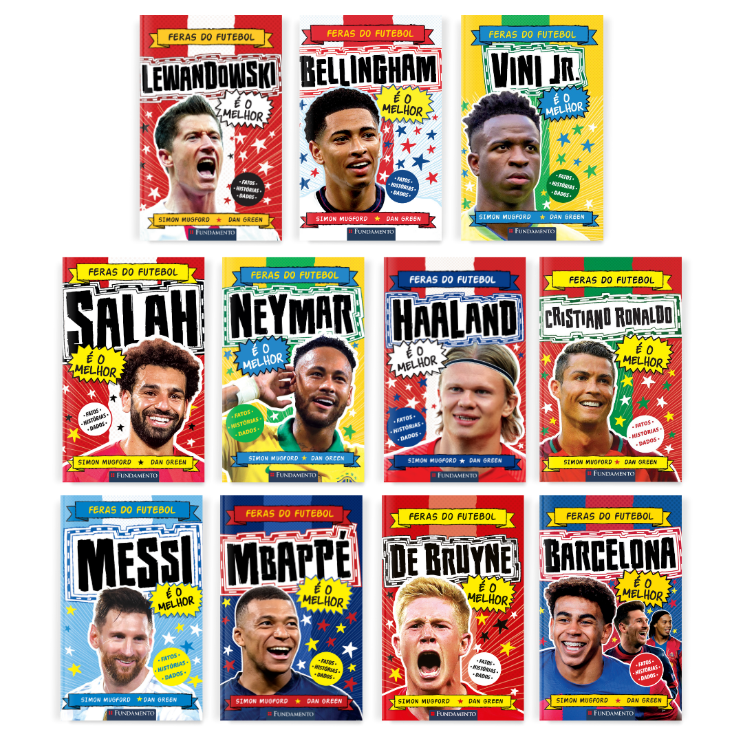 Kit Feras do Futebol - 11 Livros - Editora Fundamento livro_infantil