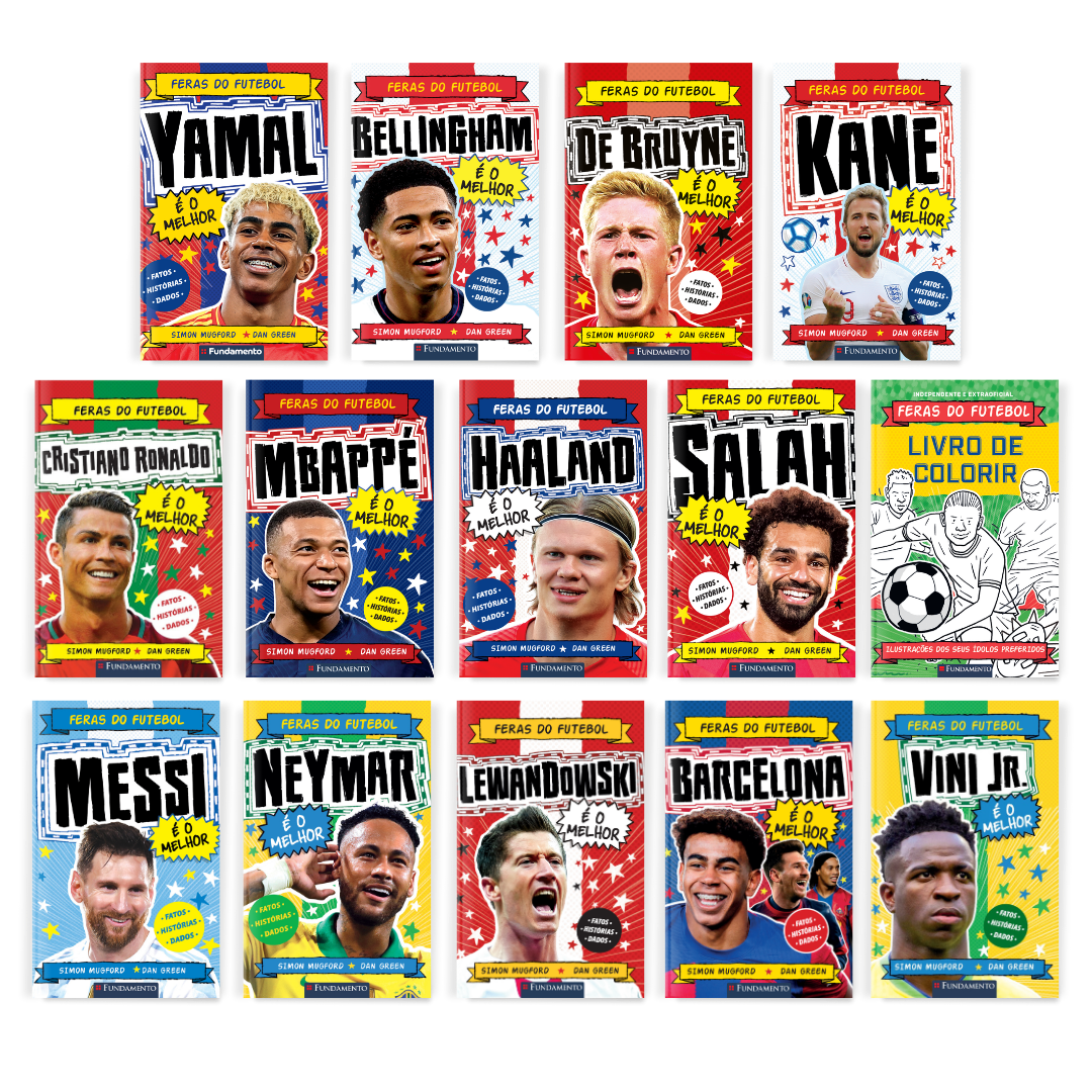 Kit Feras do Futebol: 13 Livros + Livro de Colorir - Editora Fundamento livro_infantil