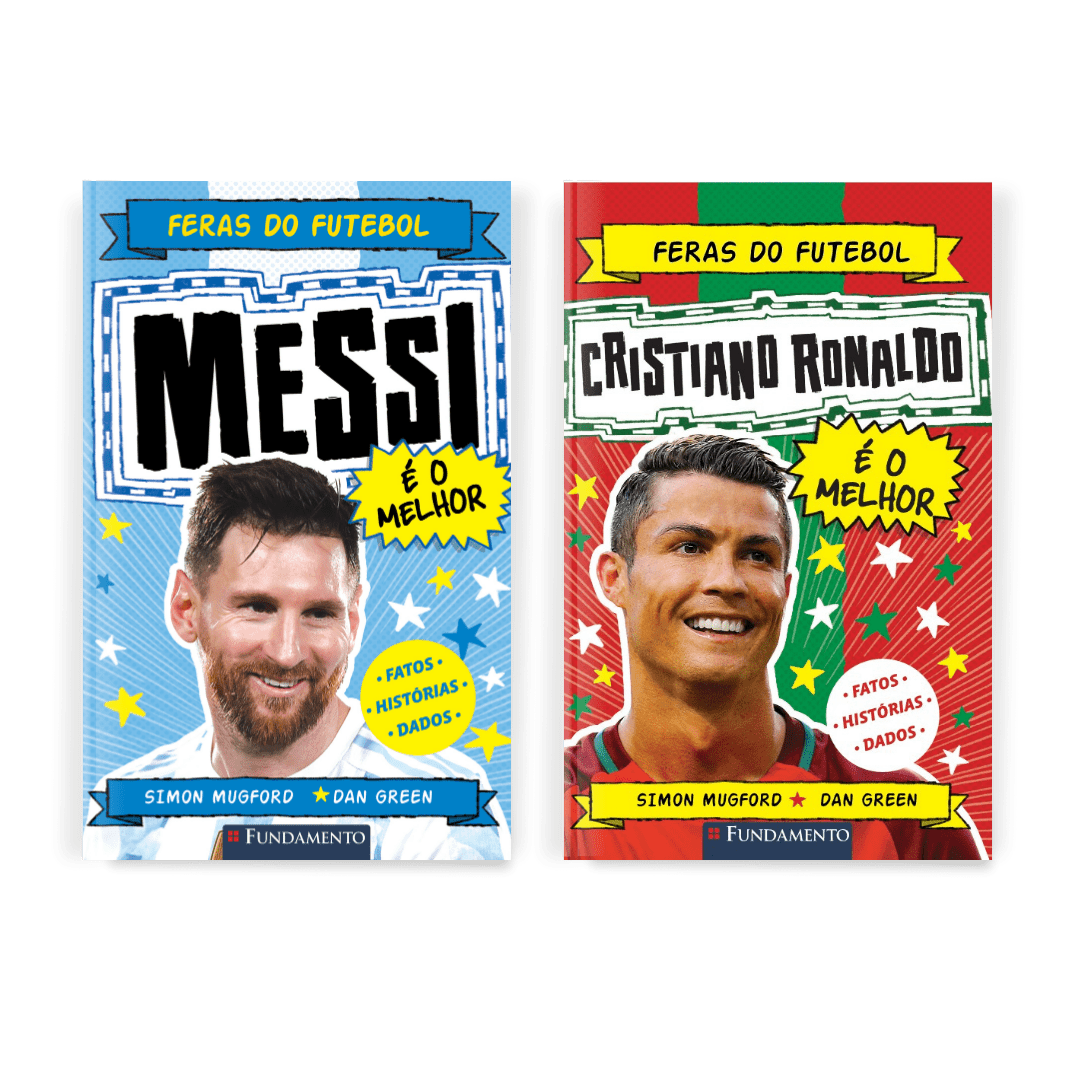Kit Feras do Futebol - 2 Livros (CR7 e Messi) - Editora Fundamento livro_infantil
