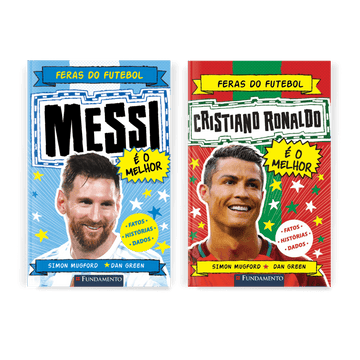 Kit Feras do Futebol - 2 Livros (CR7 e Messi) - Editora Fundamento livro_infantil