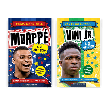 Kit Feras do Futebol - 2 Livros (Mbappé + Vini Jr) - Editora Fundamento livro_infantil