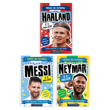 Kit Feras do Futebol - 3 Livros (Haaland + Messi + Neymar) - Editora Fundamento livro_infantil