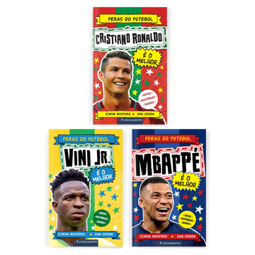 Kit Feras do Futebol - 3 Livros (Mbappé + Vini Jr + CR7) - Editora Fundamento livro_infantil
