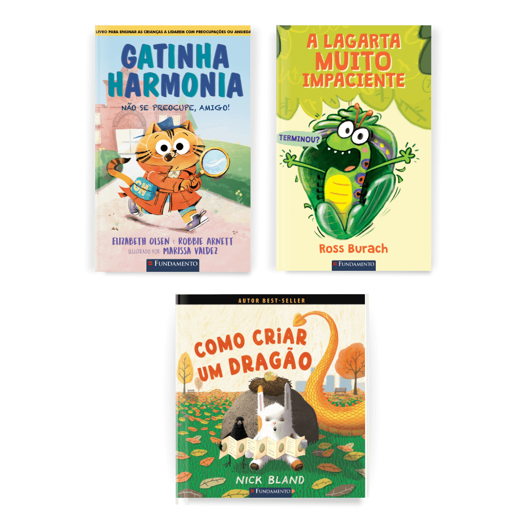 Kit Filhos com Menos Impaciência e Ansiedade - Editora Fundamento livro_infantil