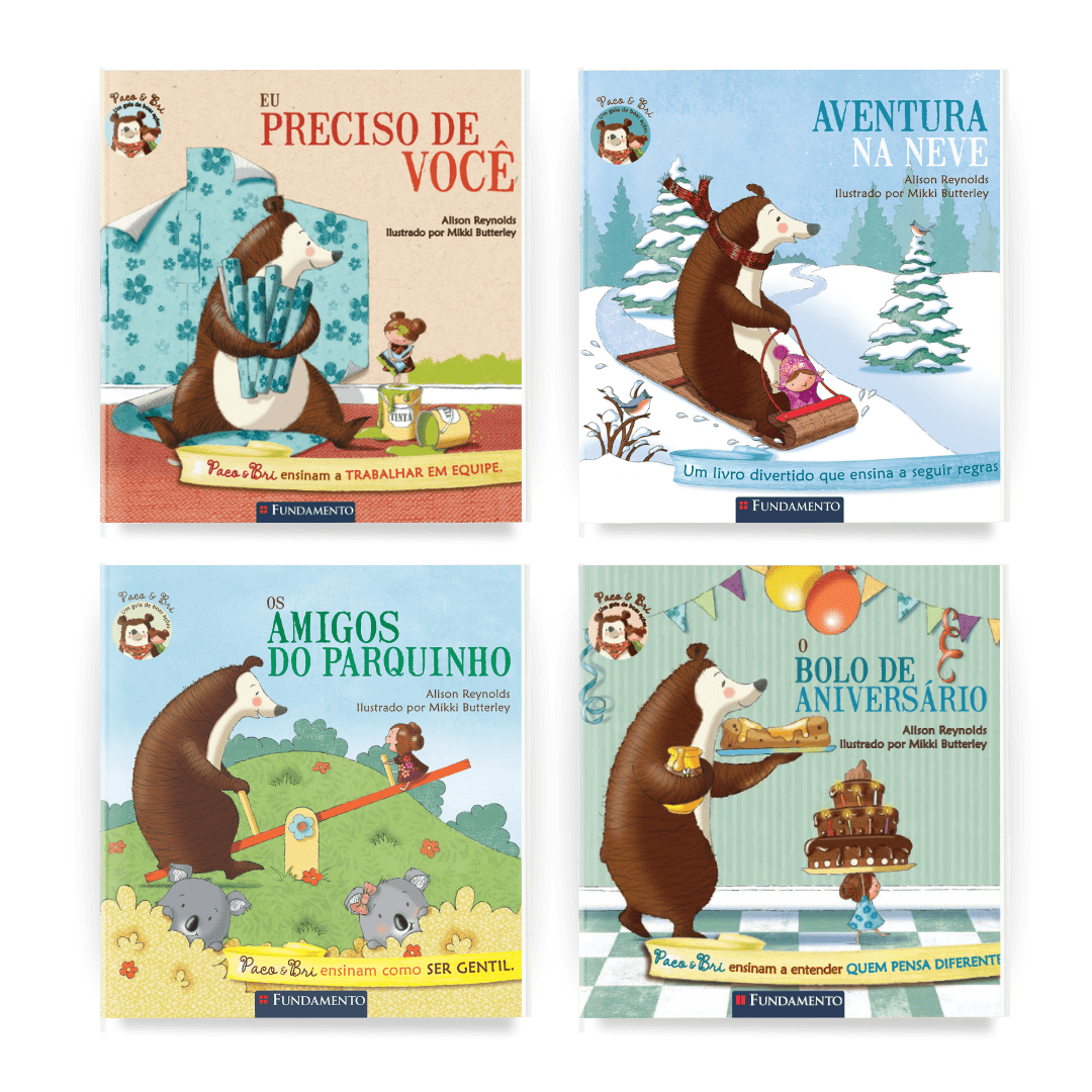 Kit Gentileza: Filhos Mais Gratos e Mais Felizes - 4 Livros - Editora Fundamento livro_infantil