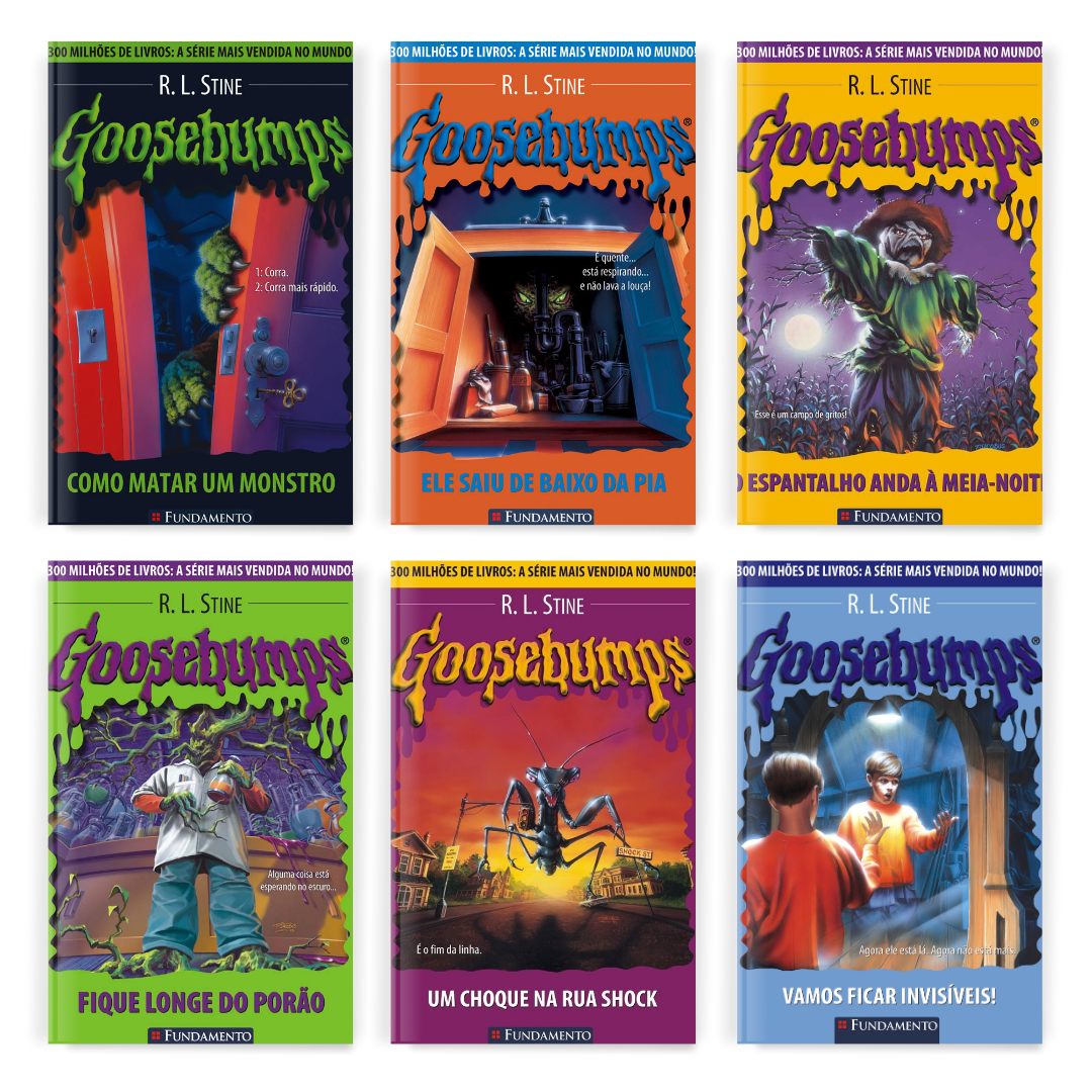 Kit Goosebumps - Seu Filho Mais Corajoso! 6 Livros - Editora Fundamento livro_infantil
