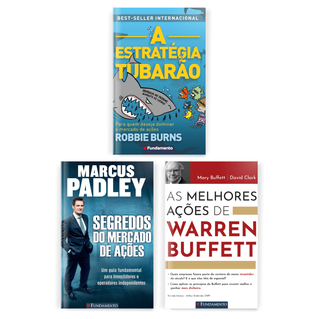 Kit Investidor - 3 Livros para Ganhar Dinheiro com Ações - Editora Fundamento livro_infantil