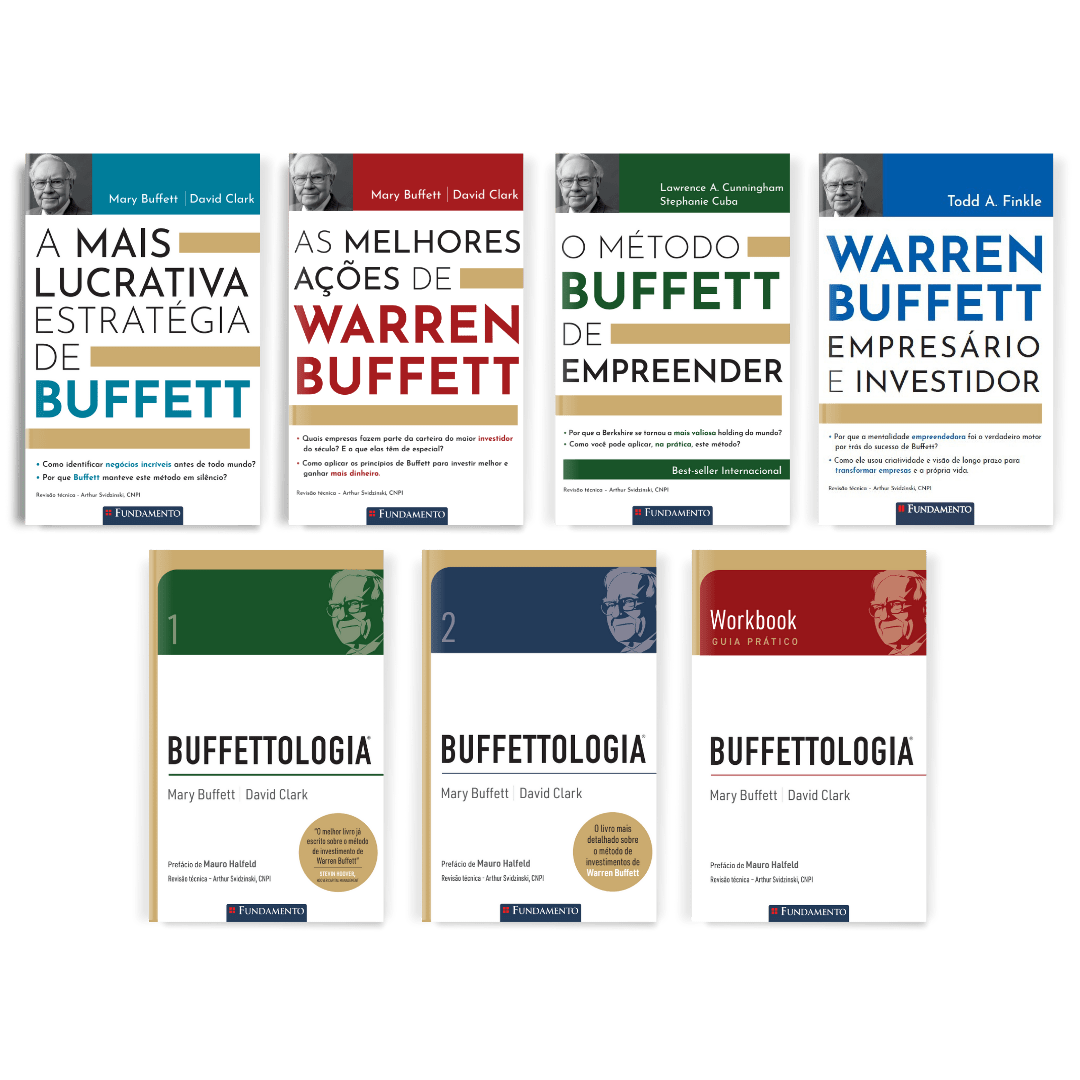 Kit Investidor Profissional: Warren Buffett - 7 Livros - Editora Fundamento livro_infantil