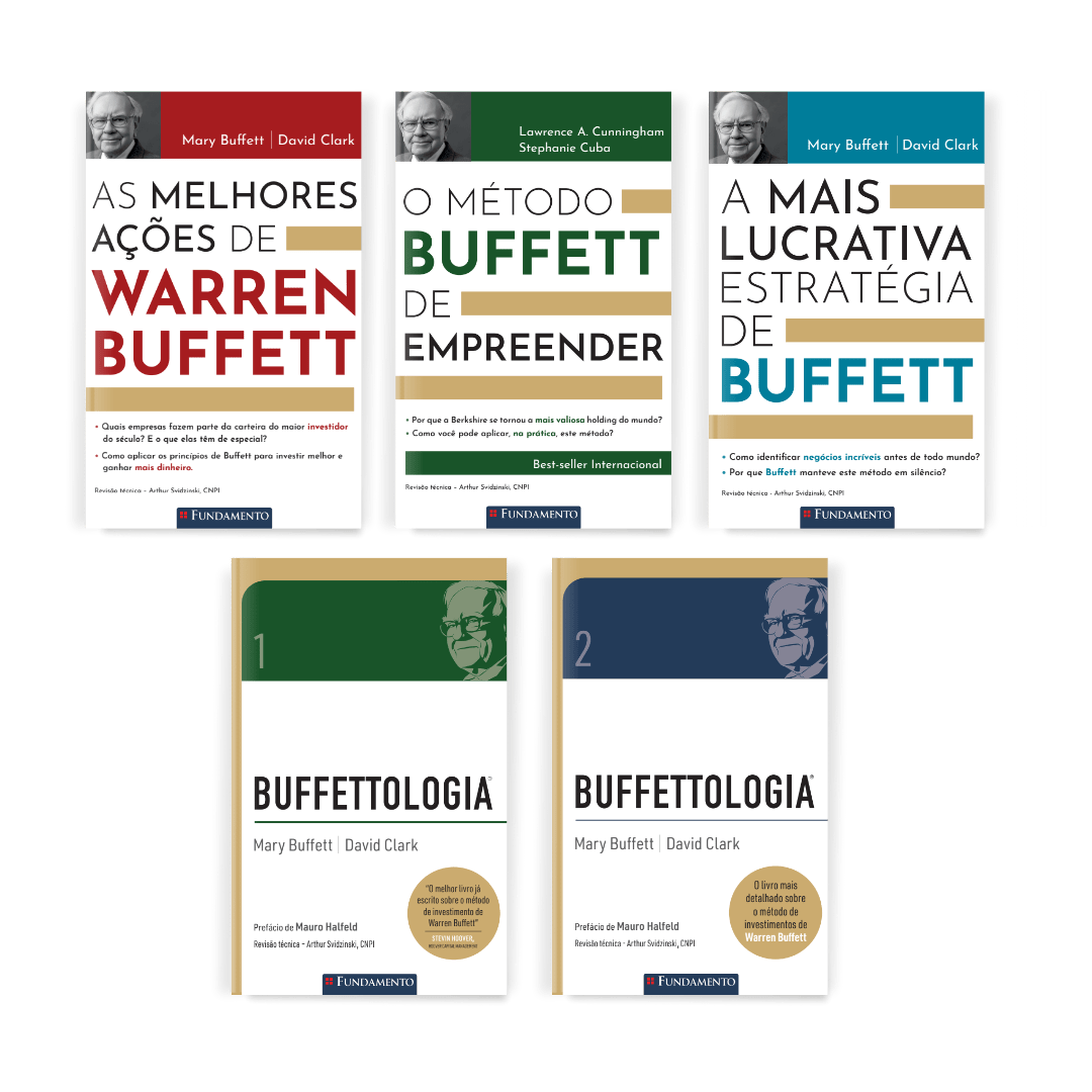 Kit Invista Como Warren Buffett (5 Livros) - Editora Fundamento livro_infantil