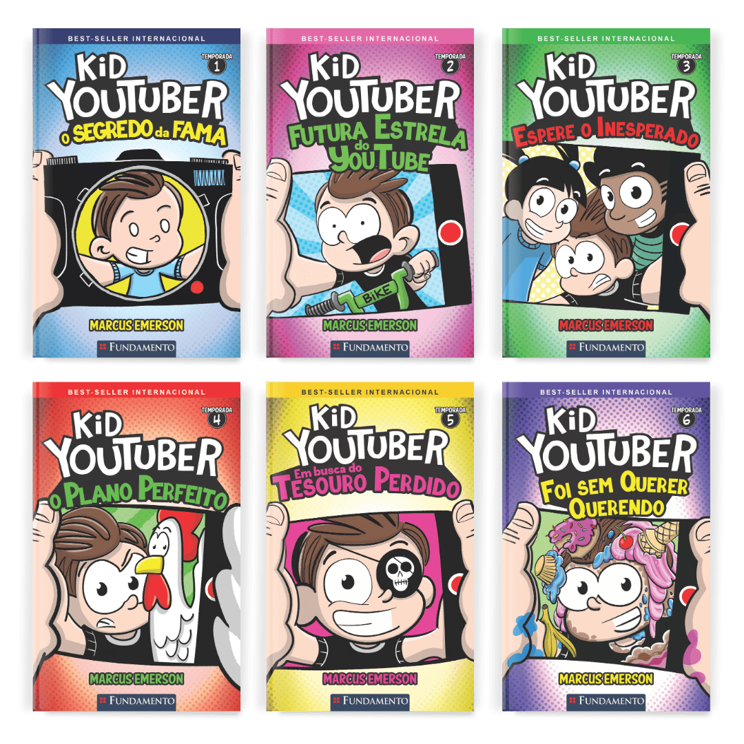 Kit Kid Youtuber - 6 Livros (1 ao 6) - Editora Fundamento livro_infantil
