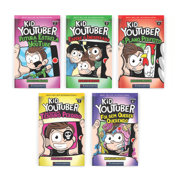 Kit Kid Youtuber - Volumes 1 a 5 - Editora Fundamento livro_infantil