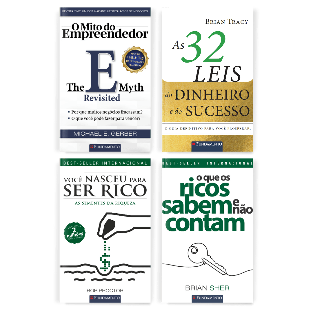 Kit Liberdade Financeira - 4 Livros Best - Sellers de Sucesso Pessoal - Editora Fundamento livro_infantil