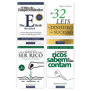 Kit Liberdade Financeira - 4 Livros Best - Sellers de Sucesso Pessoal - Editora Fundamento livro_infantil