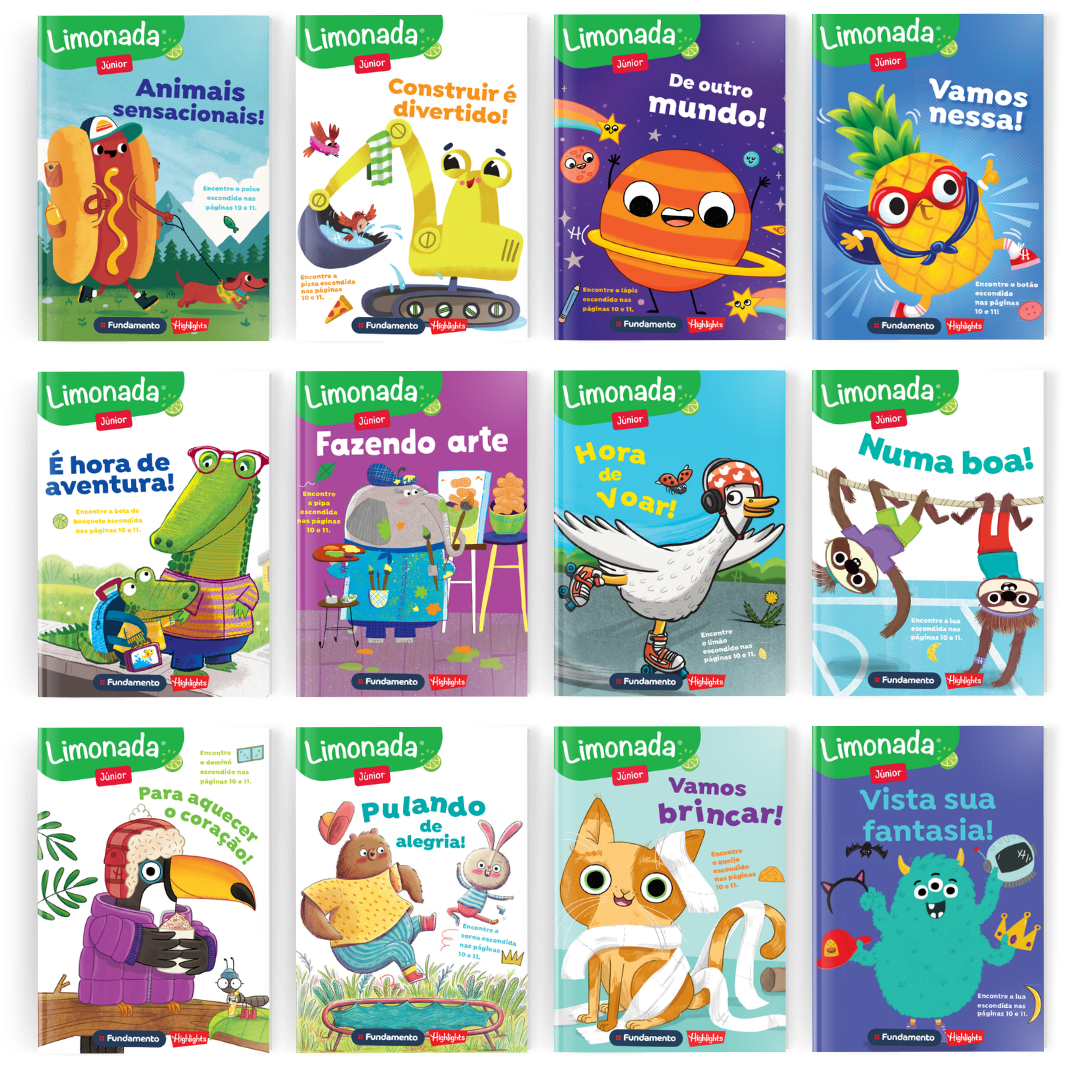 Kit Limonada Júnior - 12 Revistas - Editora Fundamento livro_infantil