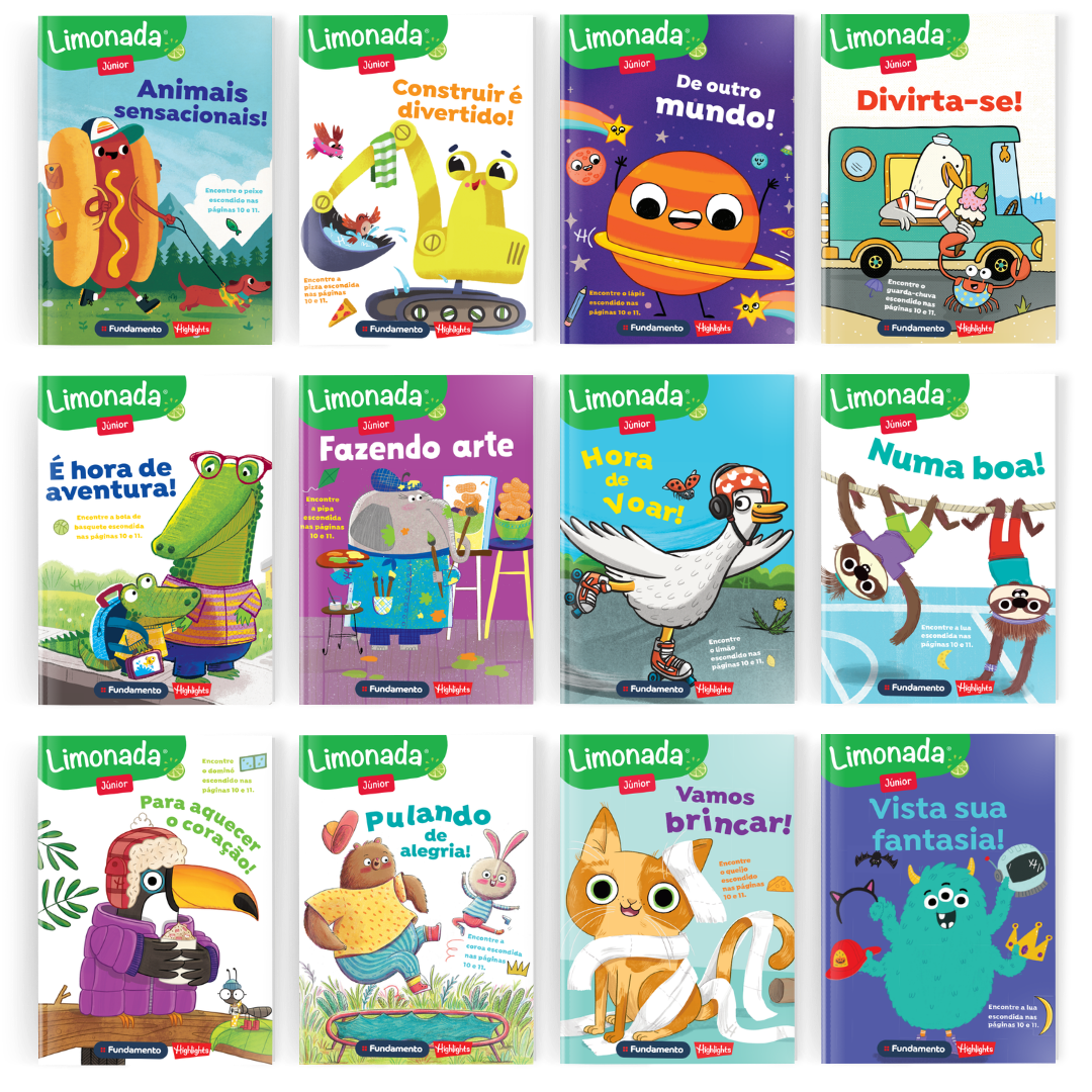Kit Limonada Júnior - 12 Revistas - Editora Fundamento livro_infantil