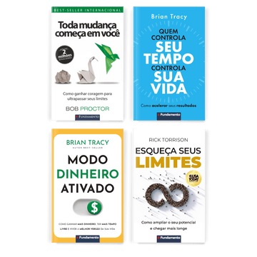 Kit Melhorar de Vida - 4 Livros Best - Sellers - Editora Fundamento livro_infantil