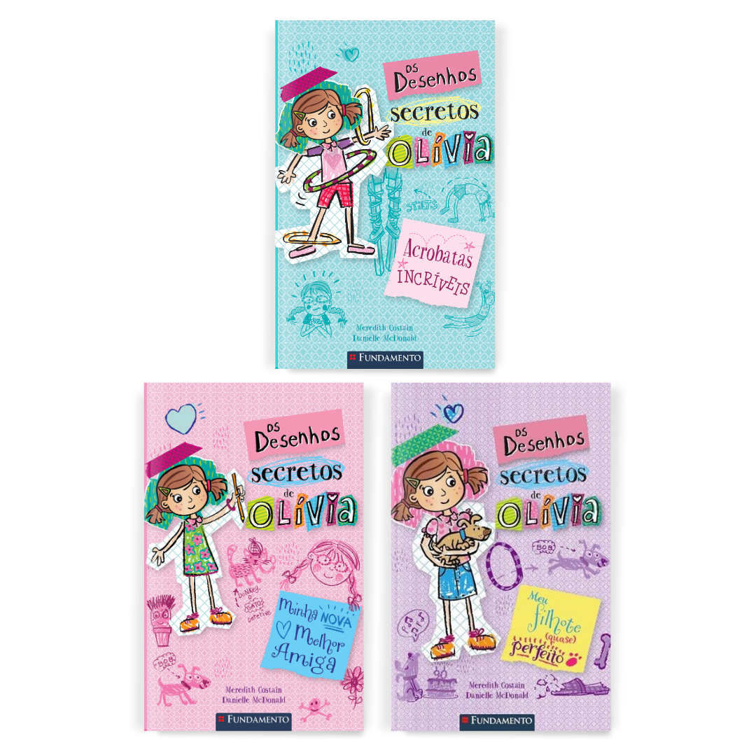 Kit Os Desenhos Secretos de Olívia - 3 Livros (1 ao 3) - Editora Fundamento livro_infantil