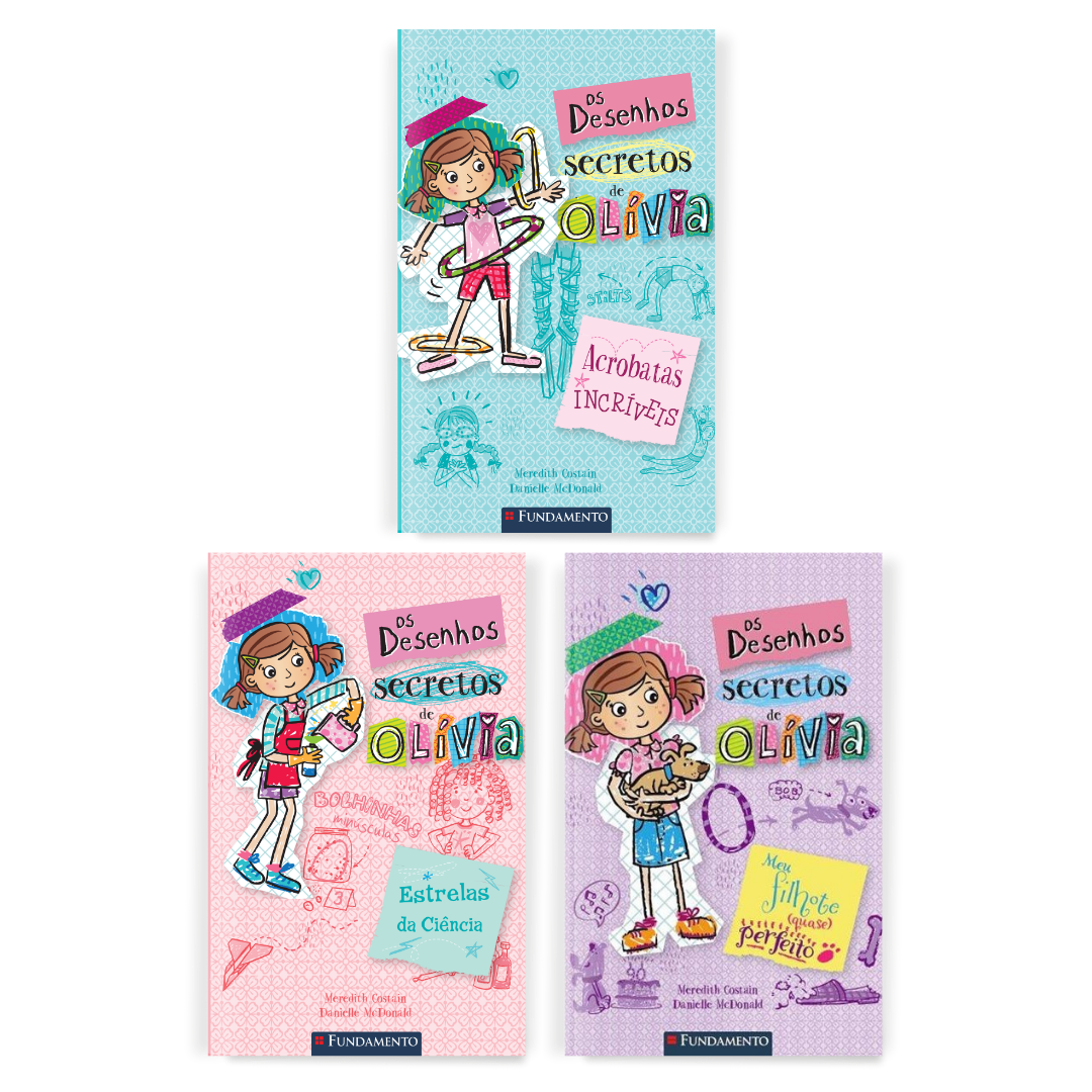 Kit Os Desenhos Secretos de Olívia - 3 Livros (2 ao 4) - Editora Fundamento livro_infantil