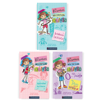 Kit Os Desenhos Secretos de Olívia - 3 Livros (2 ao 4) - Editora Fundamento livro_infantil