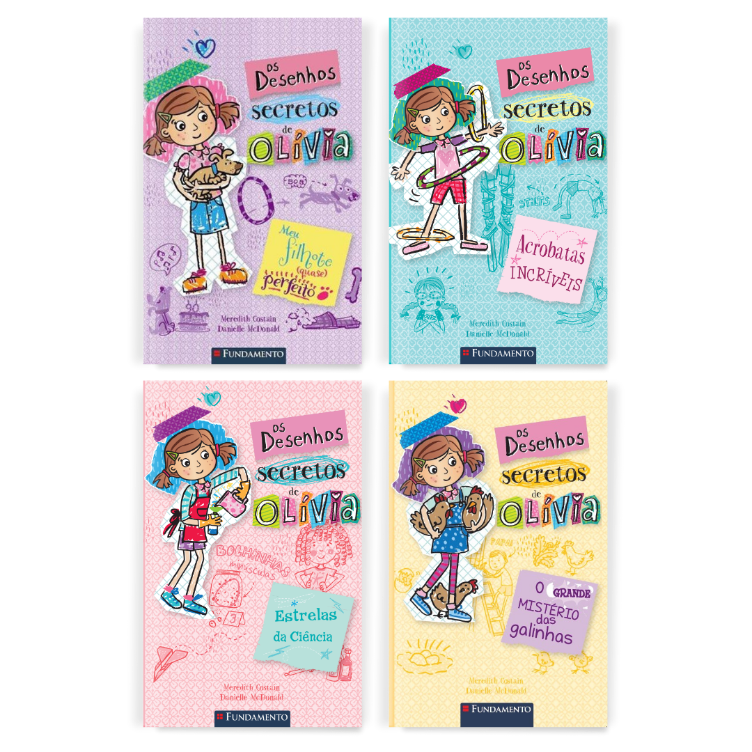 Kit Os Desenhos Secretos de Olívia - 4 Livros (2 ao 5) - Editora Fundamento livro_infantil