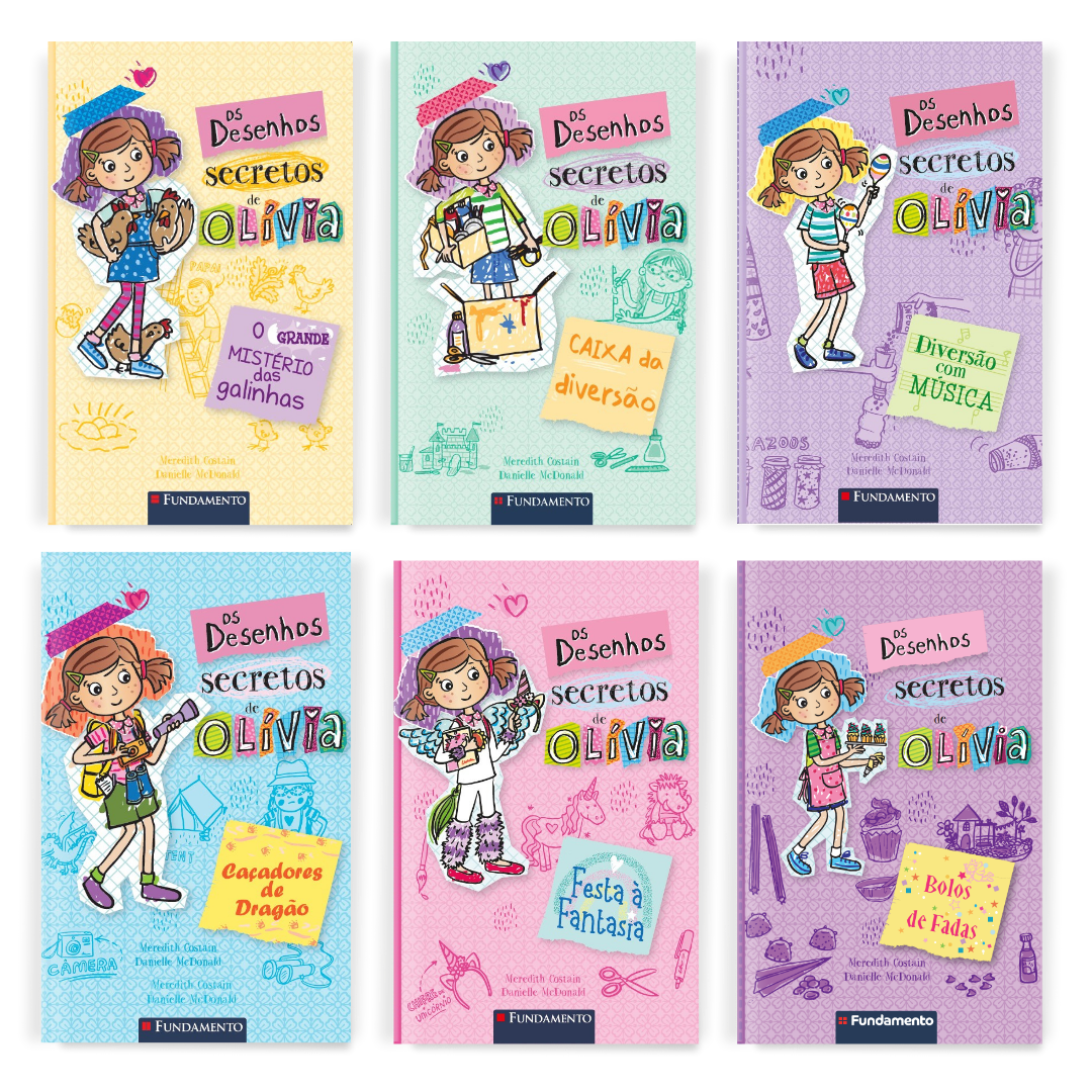 Kit Os Desenhos Secretos de Olívia - 5 Ao 10 - Editora Fundamento livro_infantil
