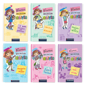 Kit Os Desenhos Secretos de Olívia - 5 Ao 10 - Editora Fundamento livro_infantil