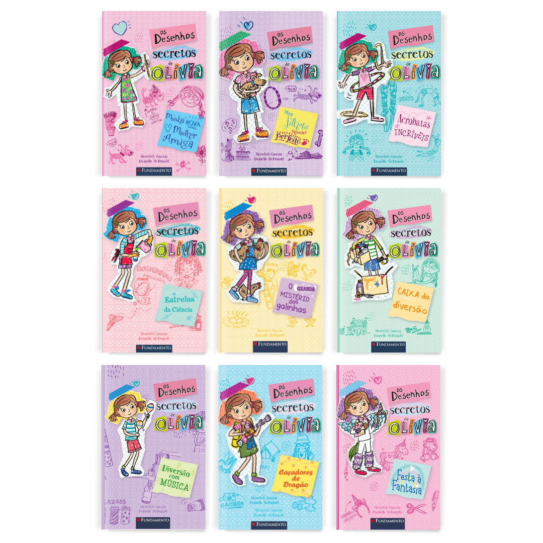 Kit Os Desenhos Secretos de Olivia - 9 Livros (1 Ao 9) - Editora Fundamento livro_infantil